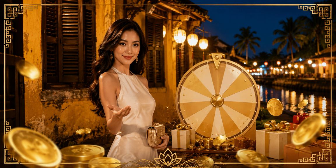 Người chơi trải nghiệm bàn roulette trong không gian cổ điển tại Hội An